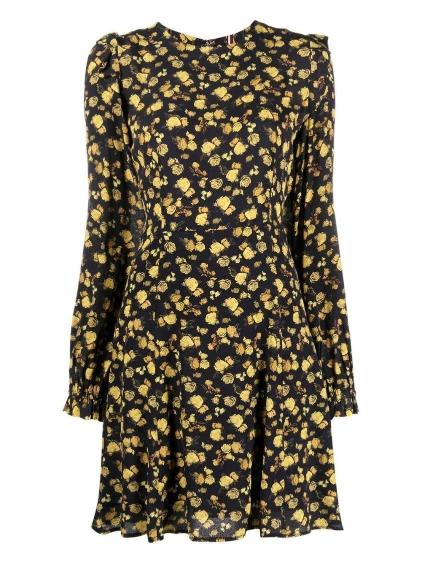 Tommy Hilfiger Moss Crepe Rose Short Dress