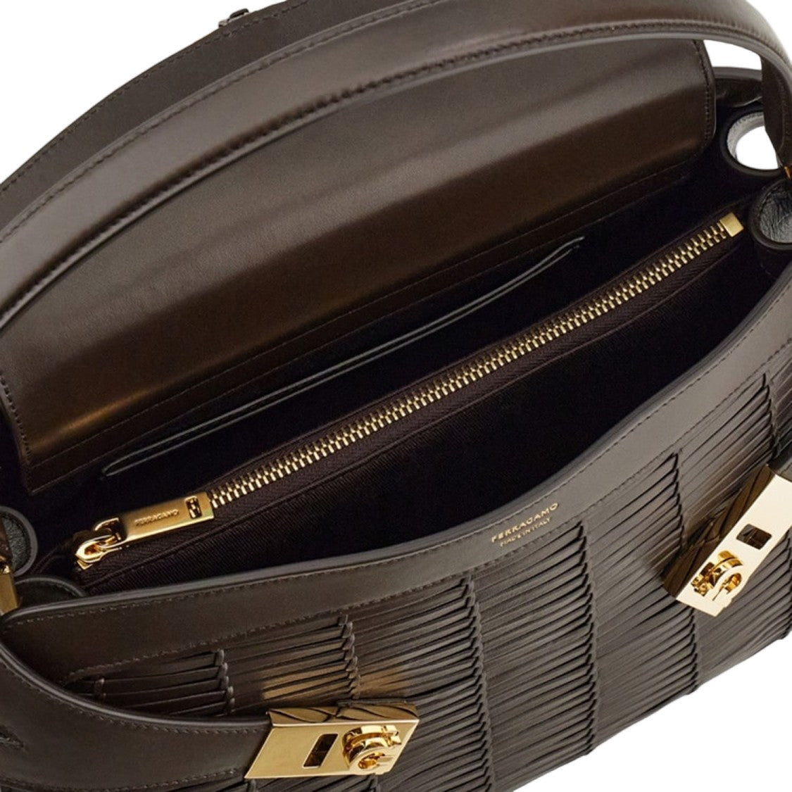 Salvatore Ferragamo Hug Soft Leather Shoulder Bag