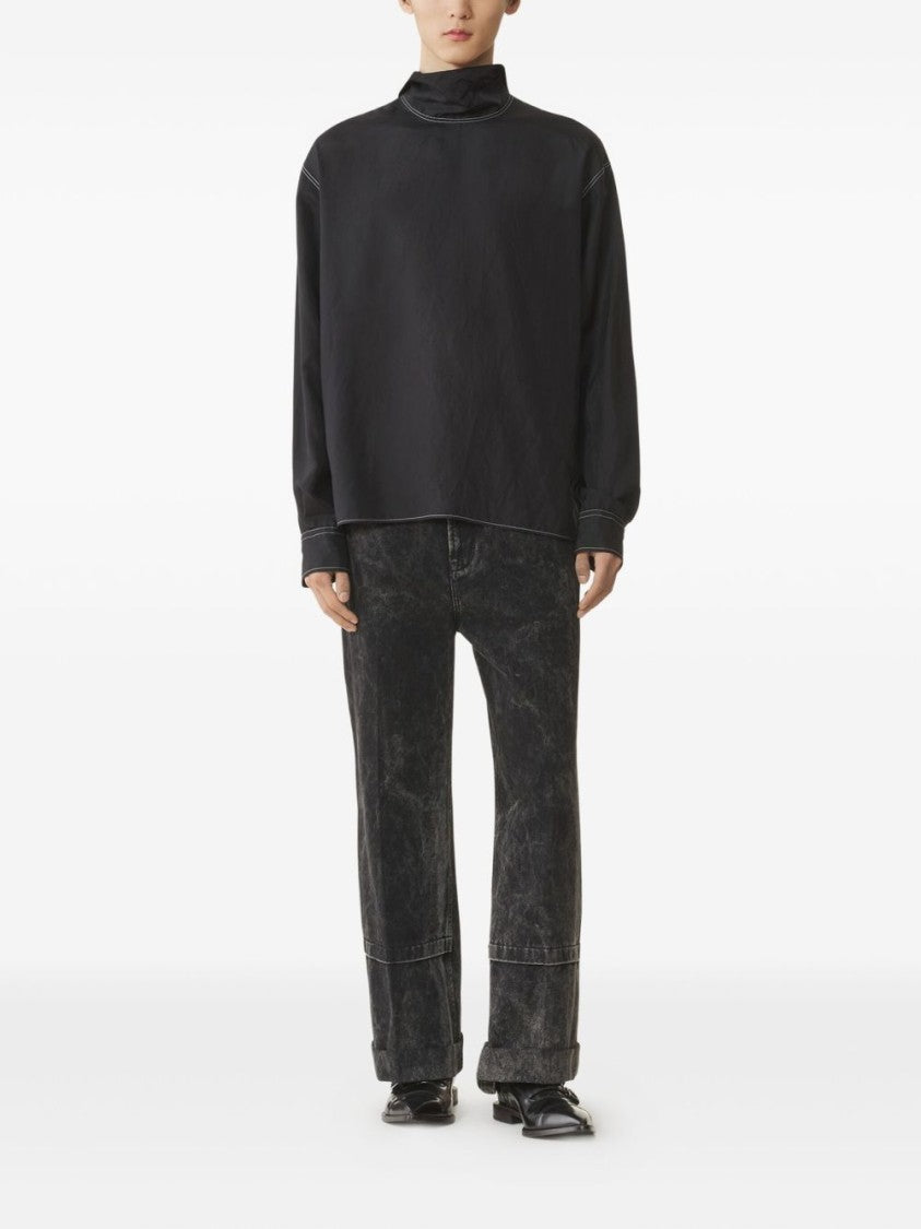 Lanvin Loose Fit High Collar Sweater