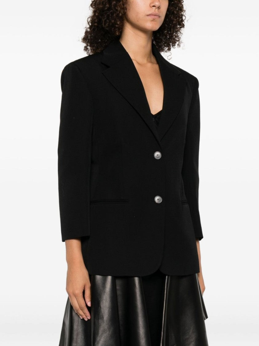 Givenchy Black Notched Lapel Three Button Jacket