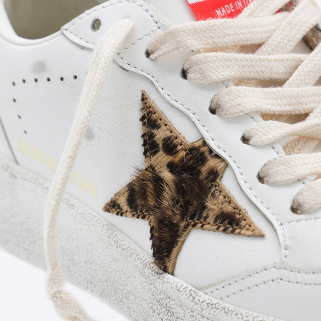 Golden Goose White Leather Ballstar 2 Sneakers