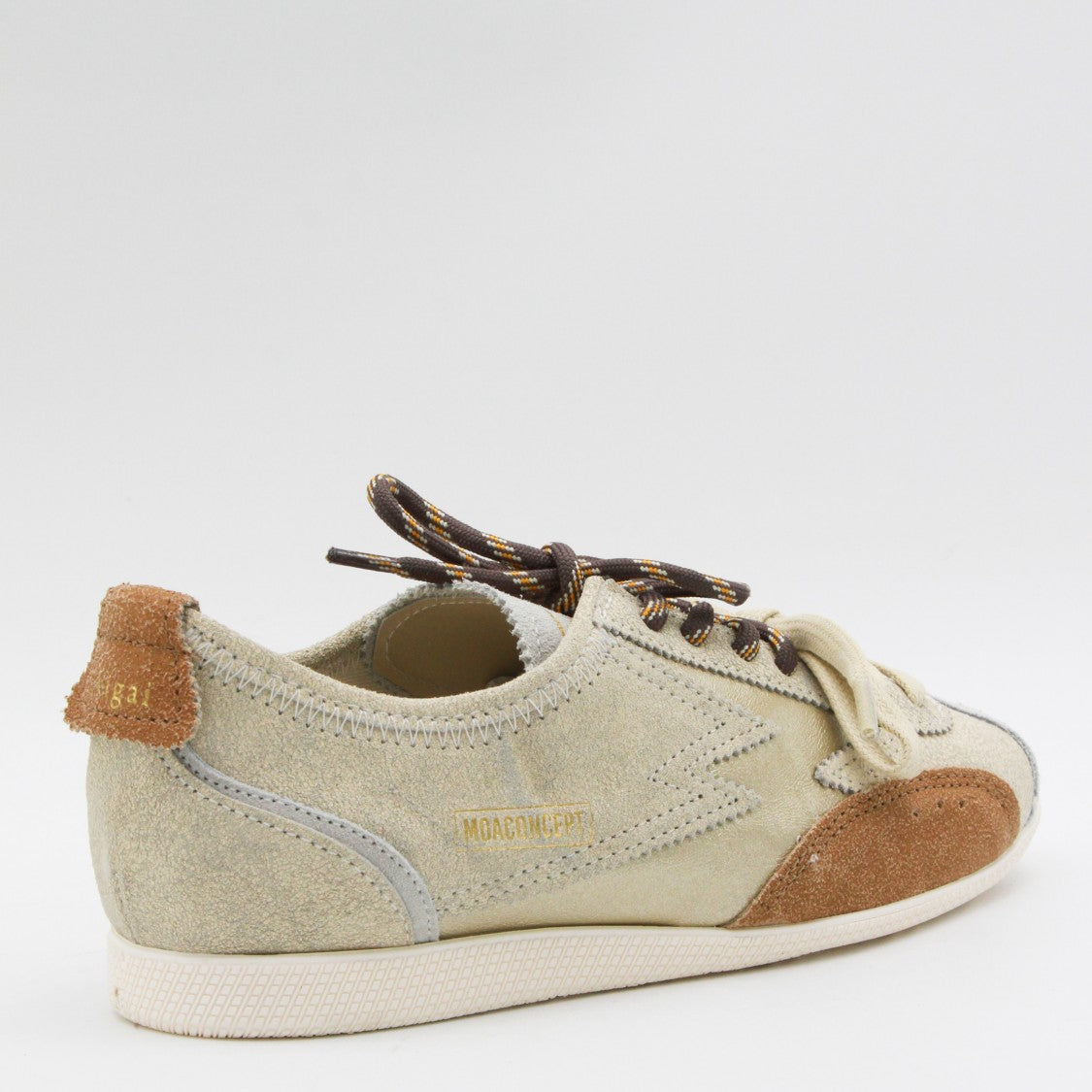 Moaconcept Low-Profile Suede And Leather Sneakers With Retro Accents