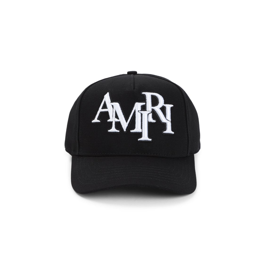 Amiri Structured Black Cotton Cap With Bold Embroidered Detailing
