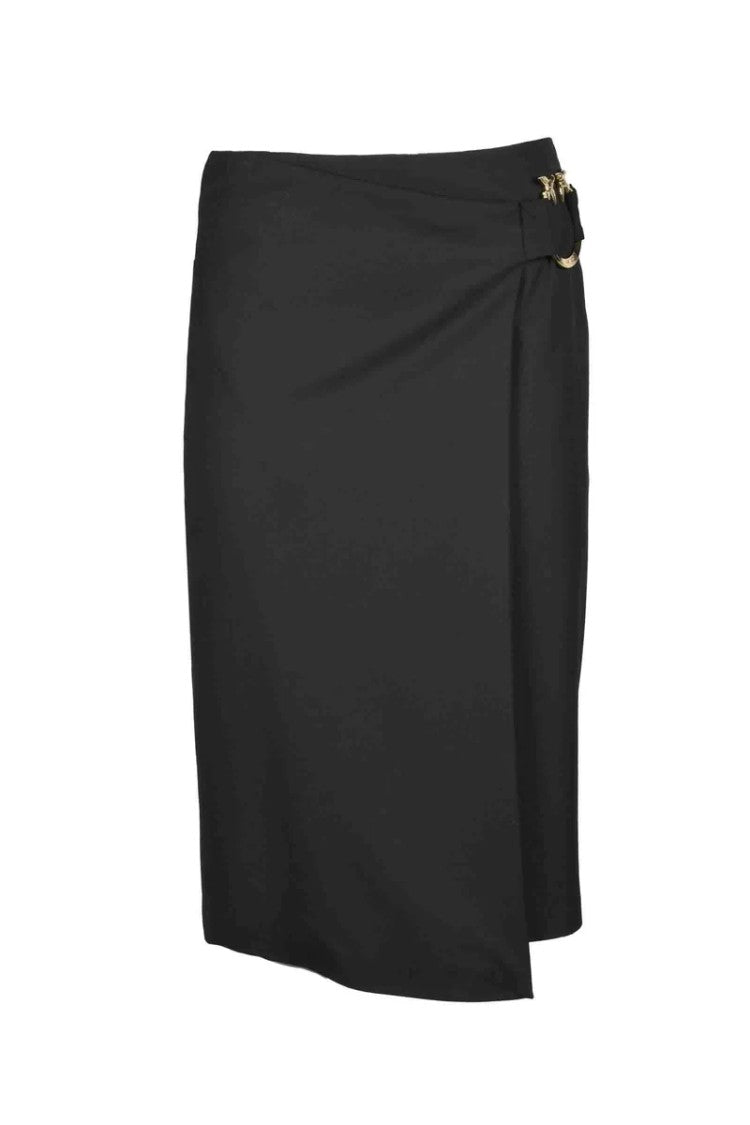 Pinko Midi Skirt Polyester Viscose Elastane - Black
