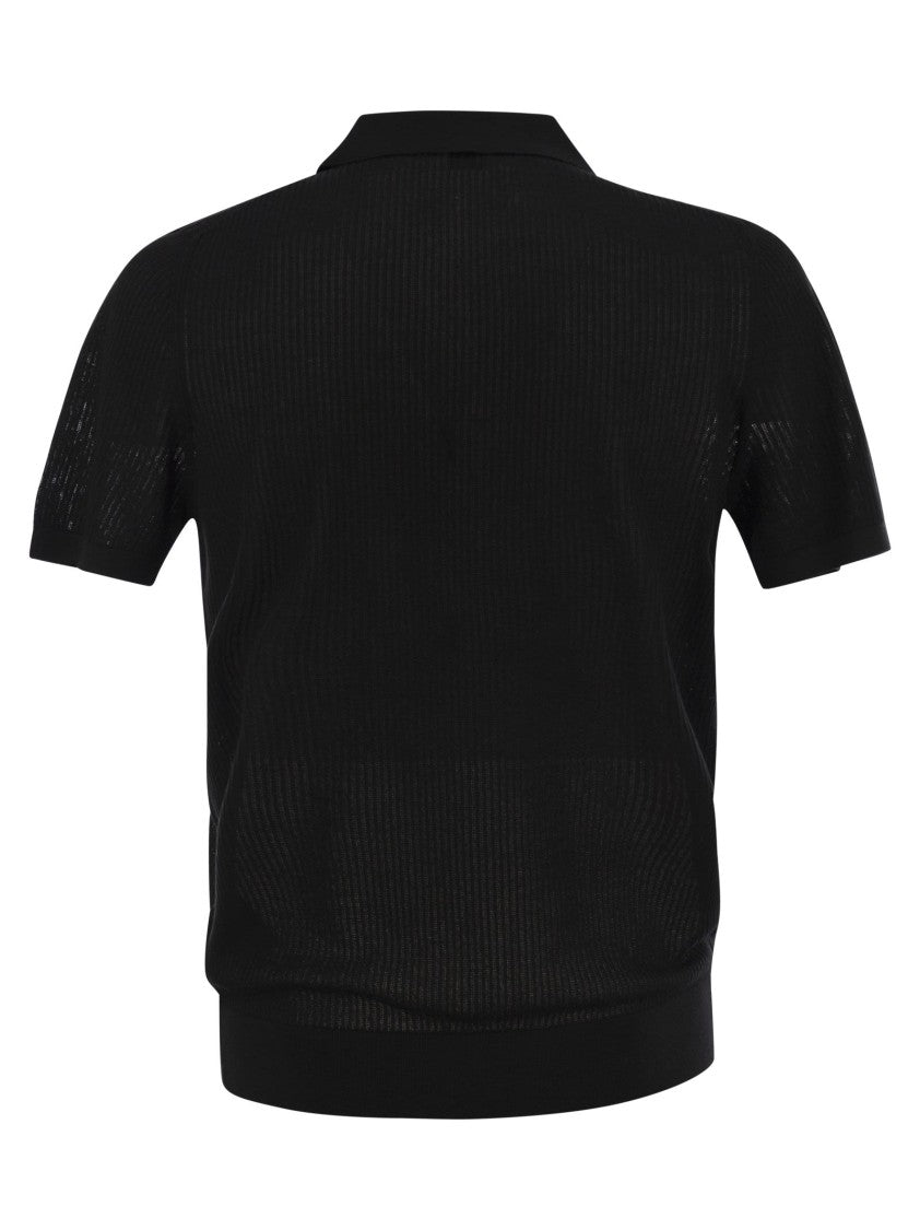 Fedeli Giza Cotton Short-Sleeved Polo Shirt