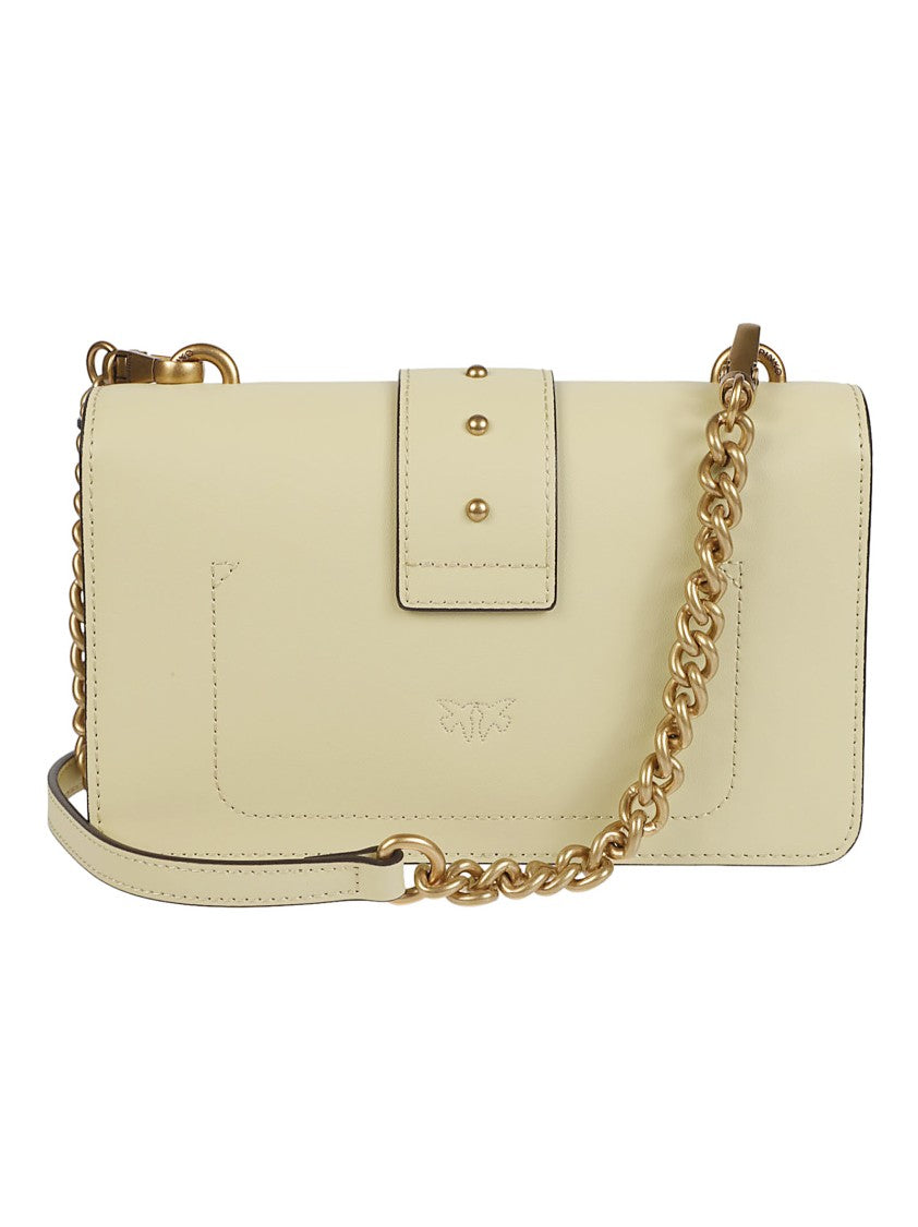 Pinko Love One Mini Structured Leather Shoulder Bag