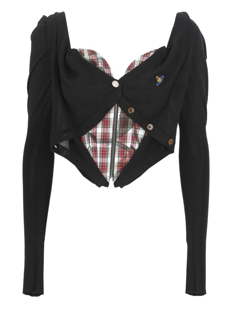 Vivienne Westwood Black Bea Corset Cardi Sweater