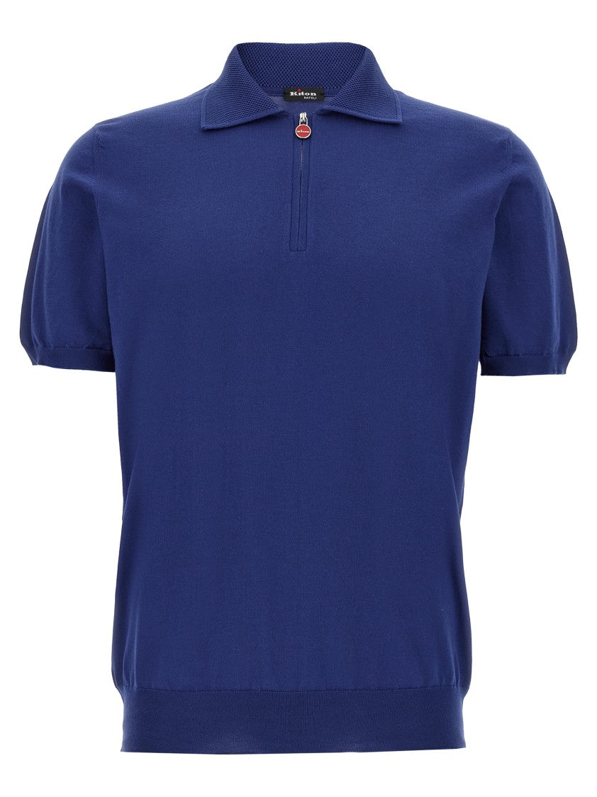 Kiton Honeycomb Collar Polo Shirt