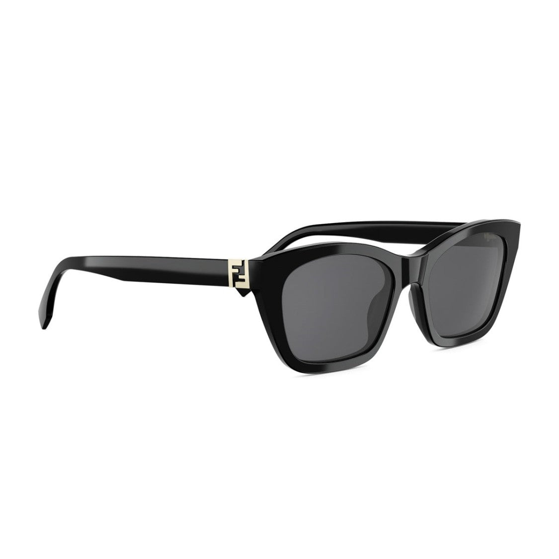 Fendi Black Forever Fe40205i Angular Cat-Eye Acetate Sunglasses