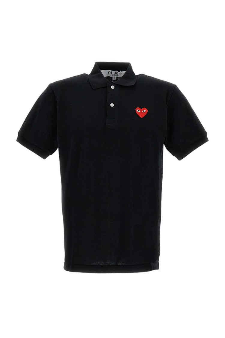 Comme Des Garçons Classic Black Cotton Piqué Polo Shirt
