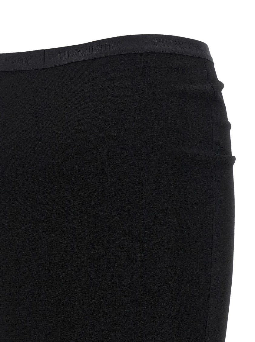 Valentino Garavani Asymmetrical Draped Midi Skirt With Ruched Front