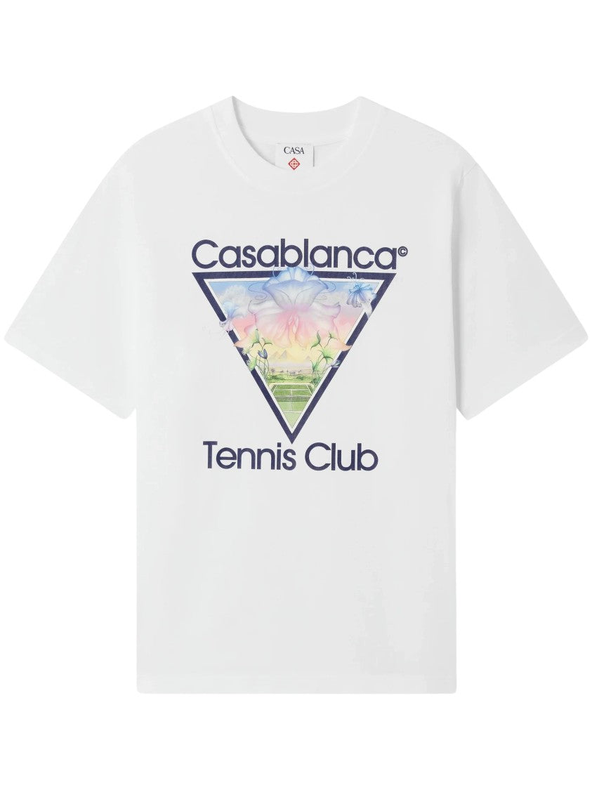 Casablanca White Tennis Club Icon Cotton T-Shirt