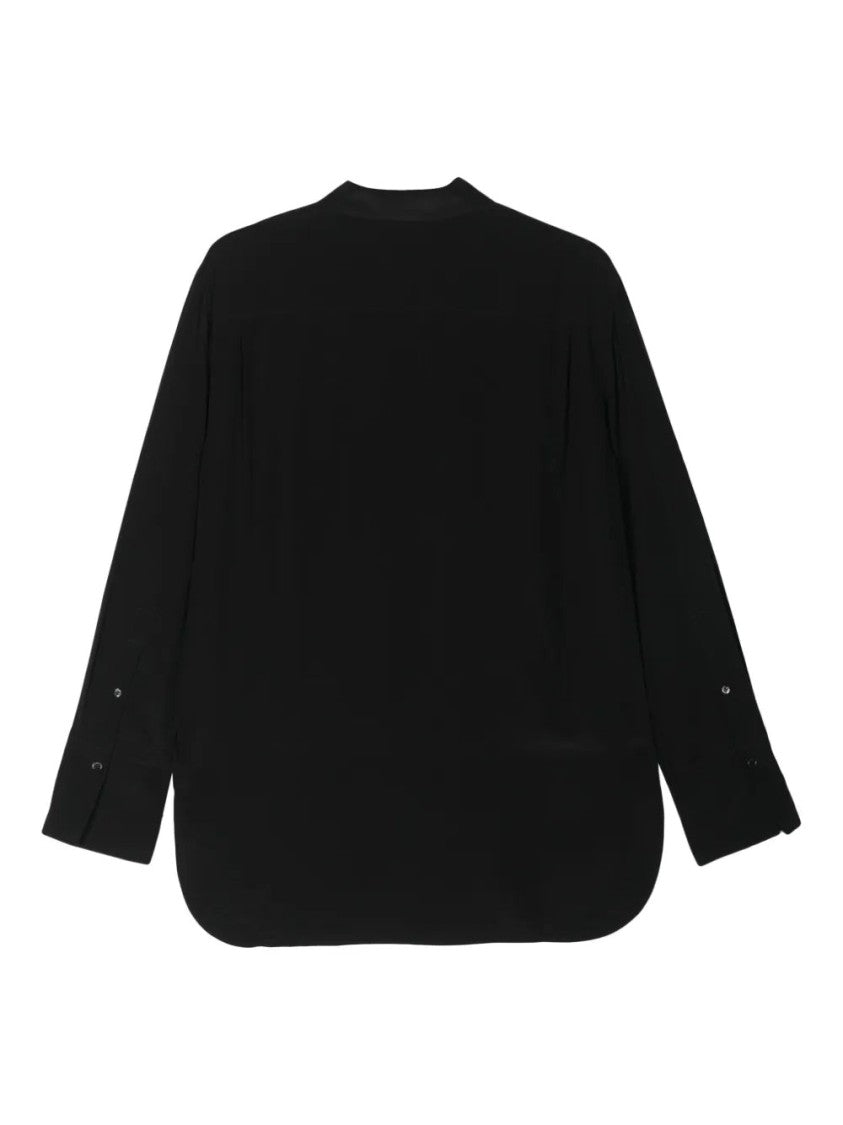 Joseph Black Joe Crepe-De-Chine Silk Long-Sleeve Shirt