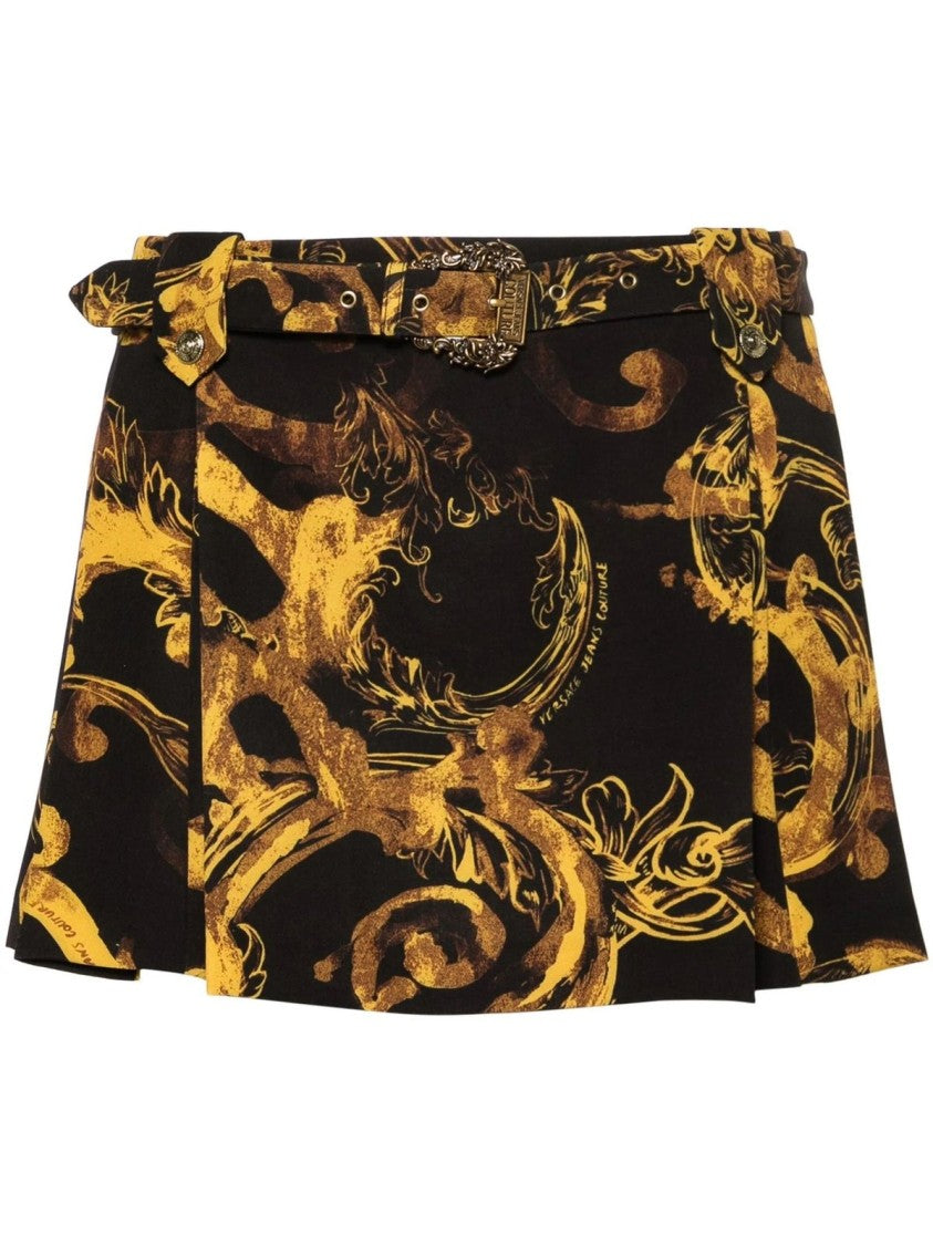 Versace Jeans Couture Watercolor Couture Mini Skirt
