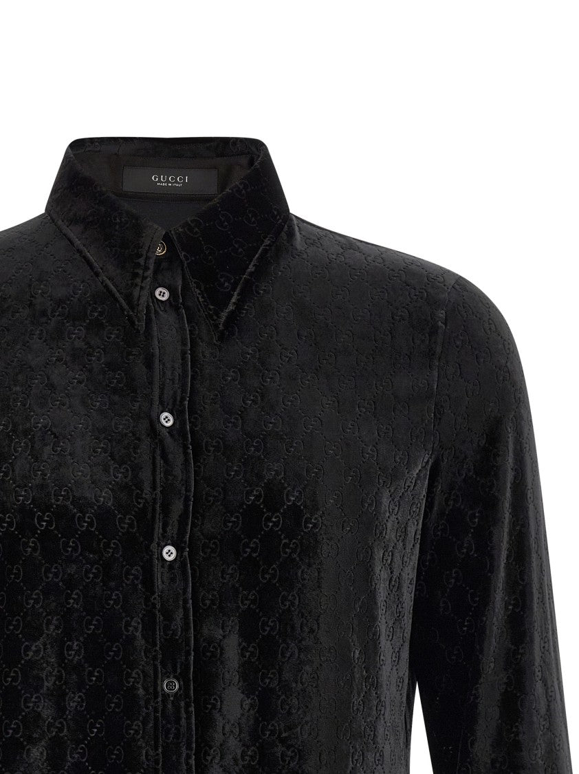 Gucci 'Gg' Velvet Shirt