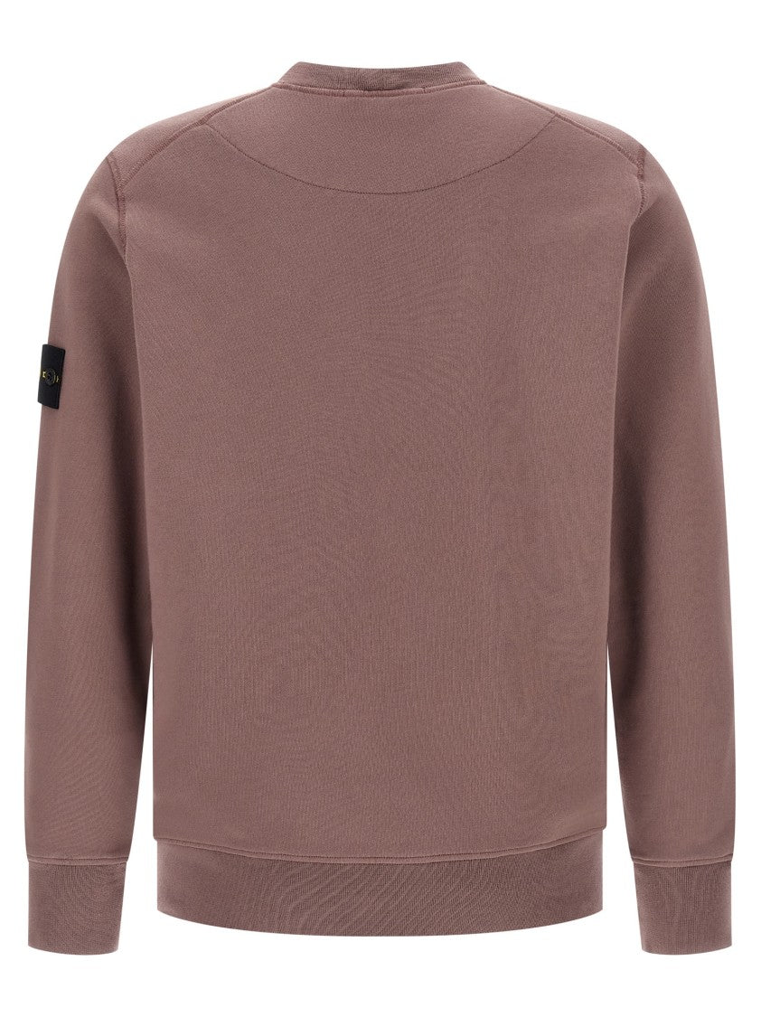 Stone Island Garment-Dyed Cotton Sweatshirt With Brushed Interior