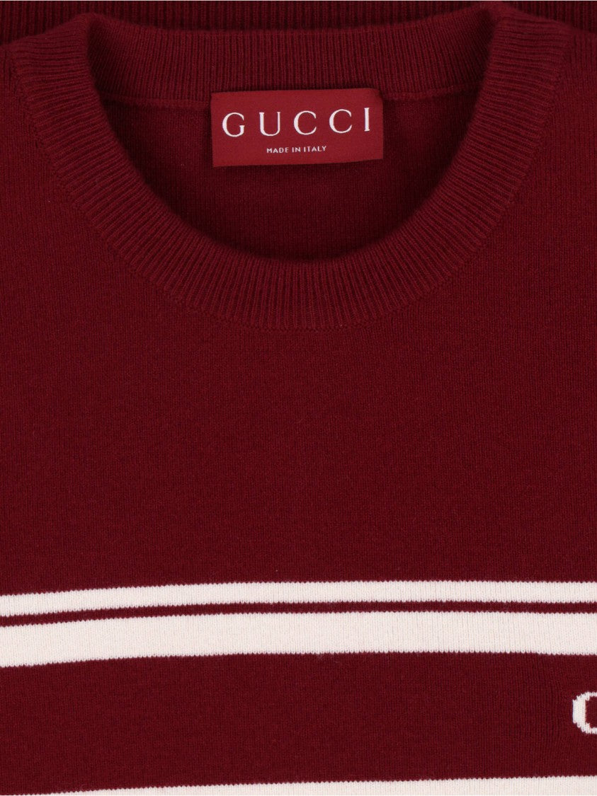 Gucci Logo Intarsia Sweater – Red