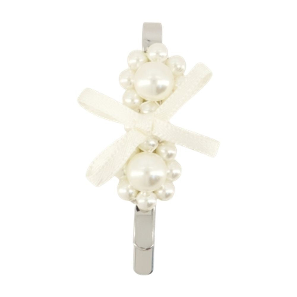 Simone Rocha Mini Flower Hair Clip - Pearl - White