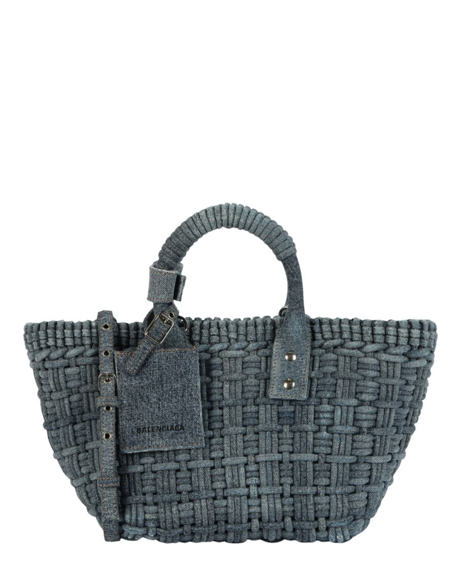 Balenciaga Bistro Xs Basket Top Handle Bag In Denim
