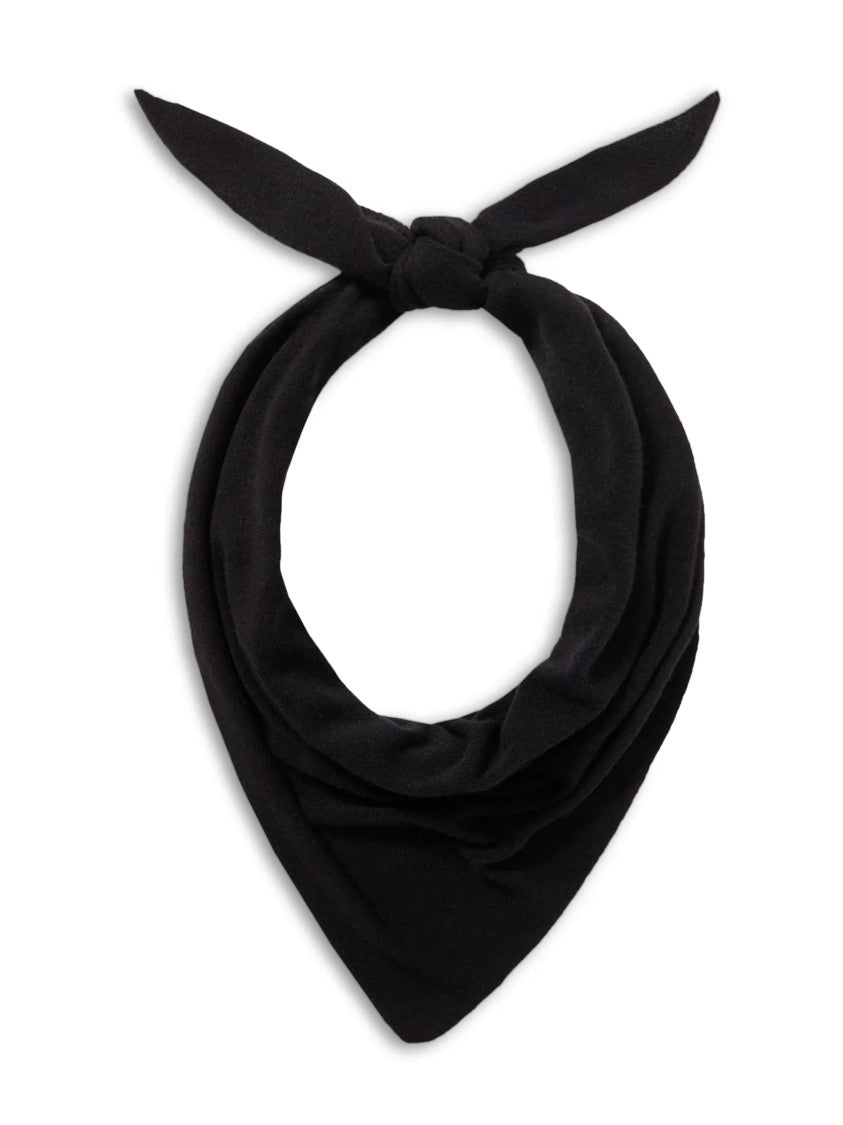 Guest In Residence Classic Black Bandana Scarf With Timeless Design