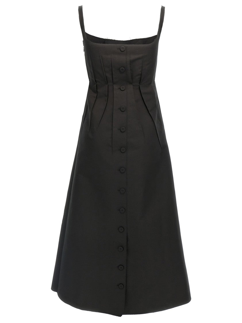 Marni Trapeze Midi Dress With Structured Bustier