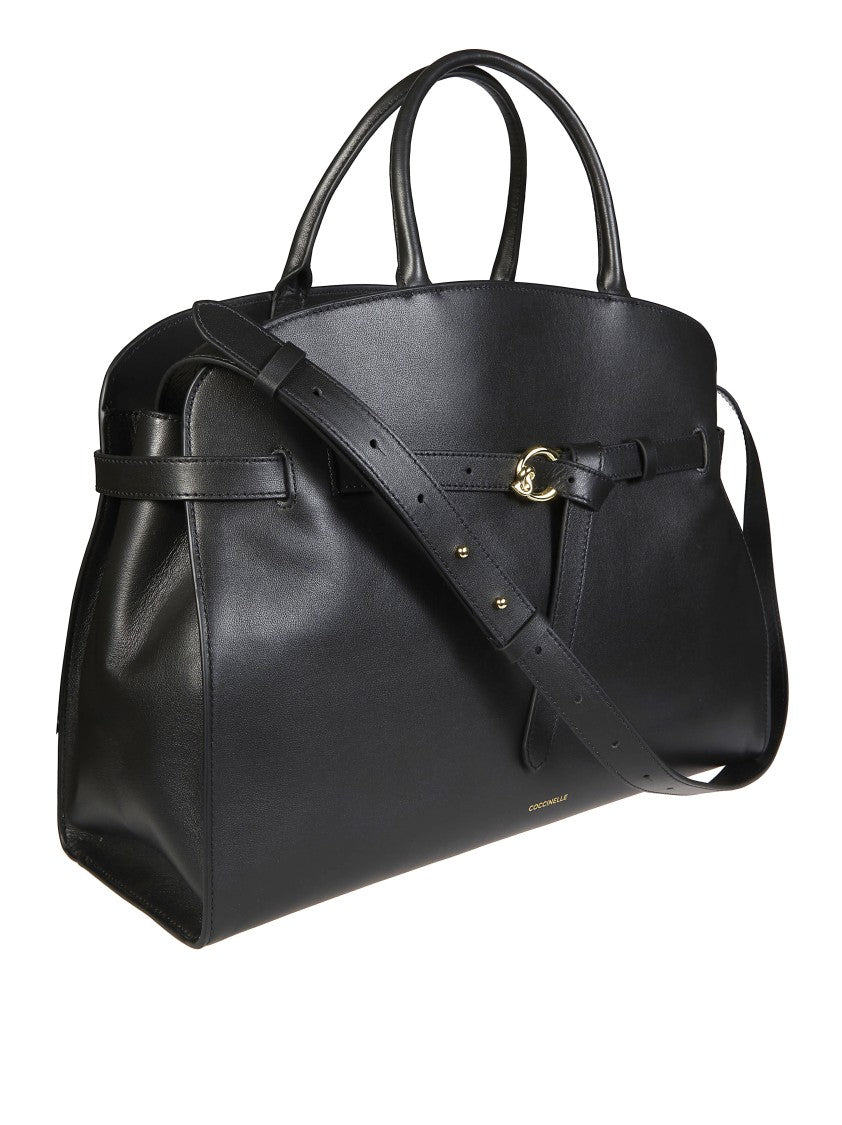 Coccinelle Black Sabine Structured Shoulder Bag