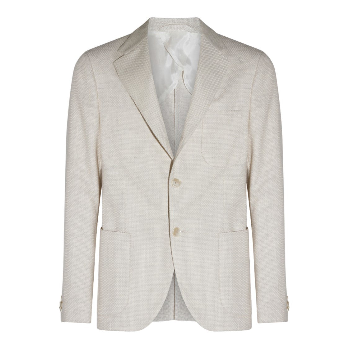 Etro Classic Tailored Beige Blazer With Textured Weave