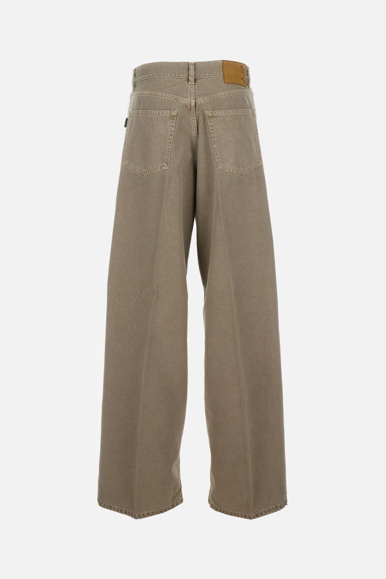 Haikure Wide Denim Pants With Relaxed Fit And Classic Five-Pocket Styling