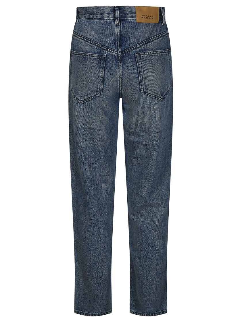 Isabel Marant Mid Rise Jenny Diagonal Seam Jeans