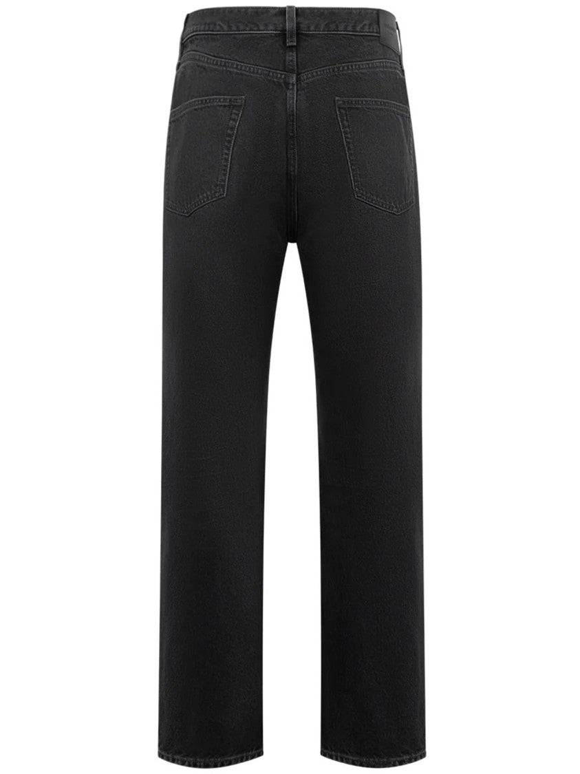 Saint Laurent Long Mick Black Straight-Leg Jeans
