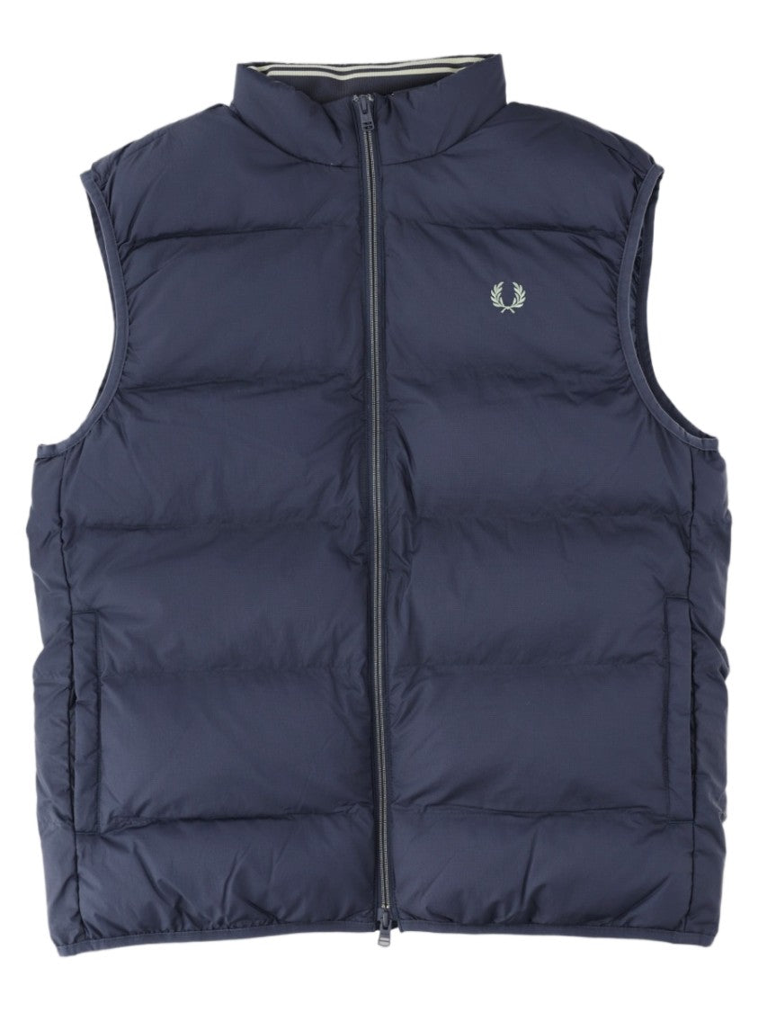 Fred Perry Padded High Collar Quilted Recycled Polyamide Vest