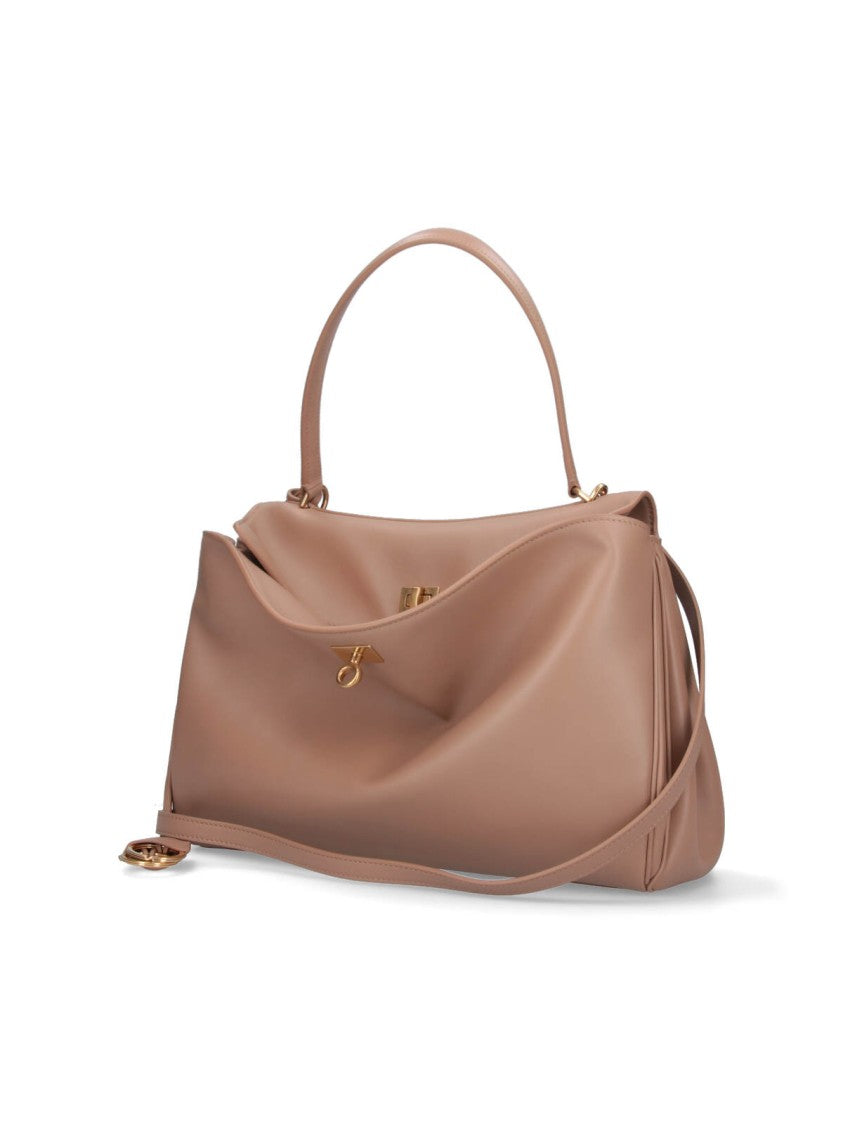 Balenciaga Calfskin Handbag With Gold Hardware