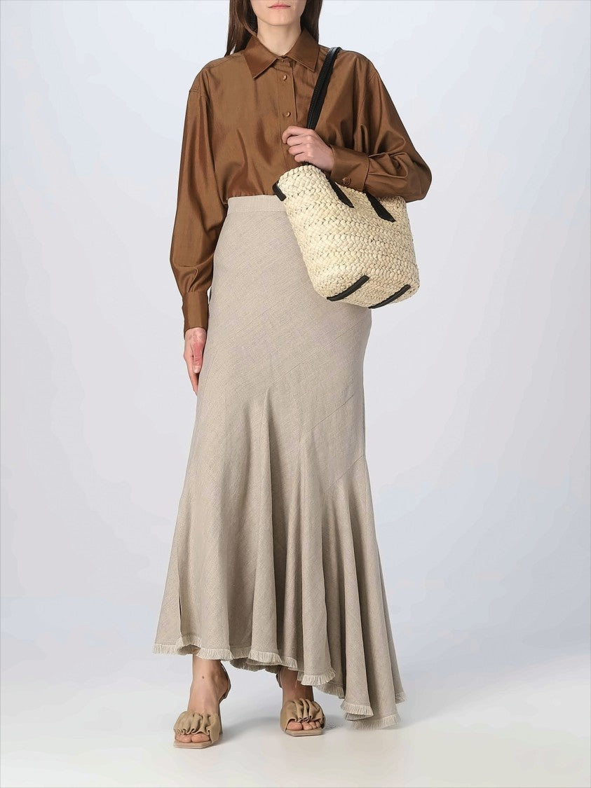 Max Mara Medium Straw Shoulder Bag