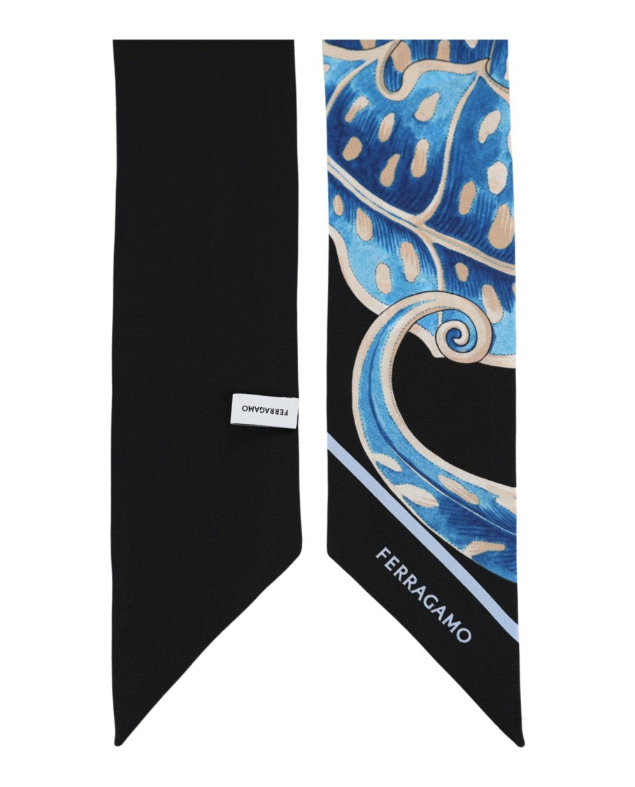Ferragamo Silk Printed Scarf With Intricate Allover Design