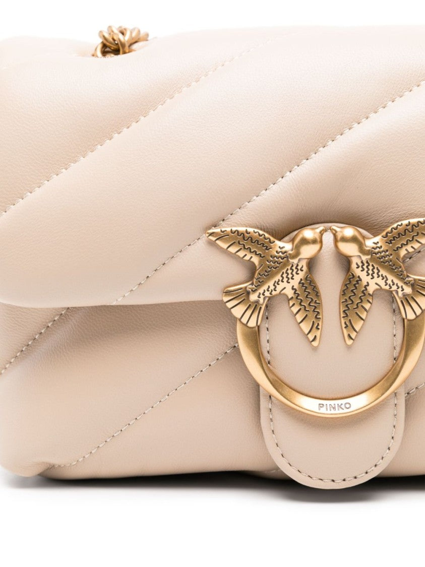 Pinko Foldover Top Bag With Magnetic Fastening And Adjustable Strap