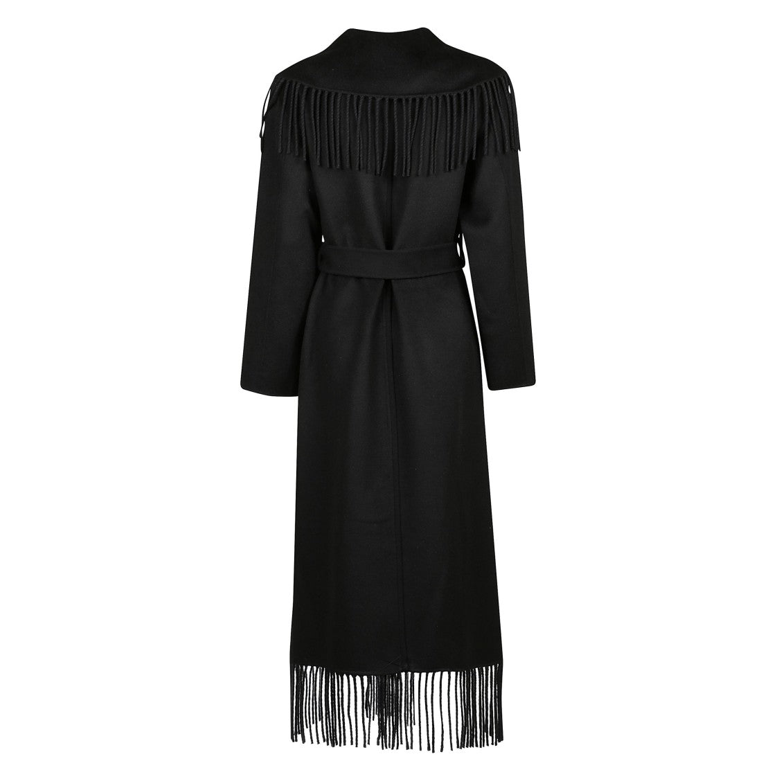 Simkhai Carrie Fringe Robe Coat With Textured Detail