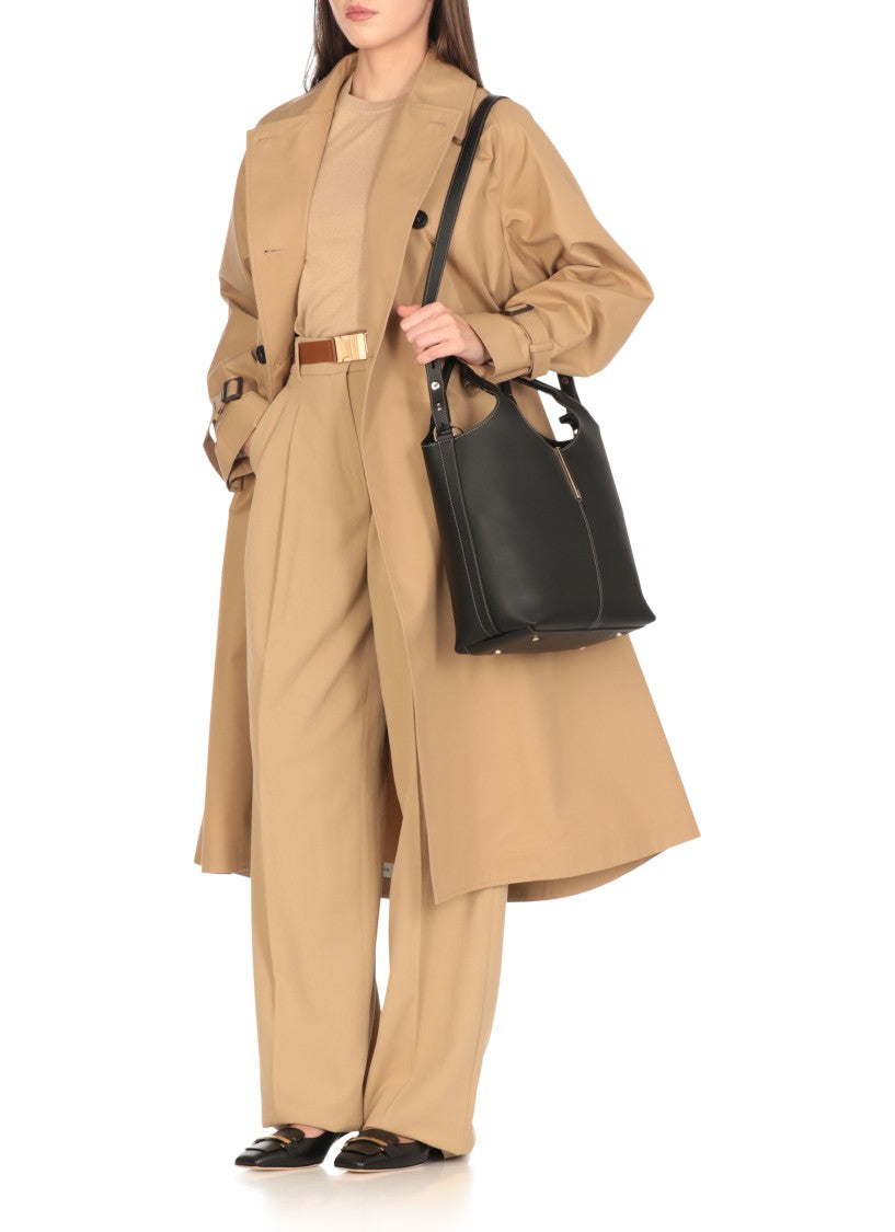 Tod's Black Leather Shopping Bag