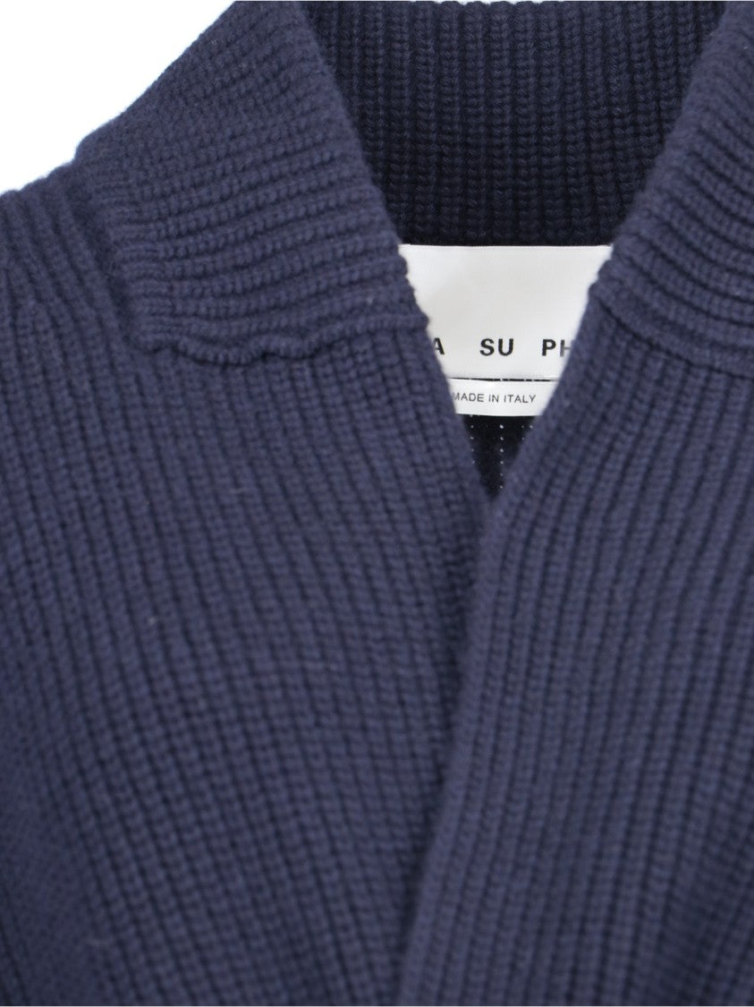 Sa Su Phi Sara Maxi Coat In Blue