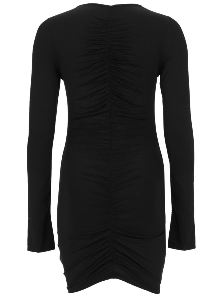 La Reveche Lillibet Long Sleeves Asymmetrical Mini Dress