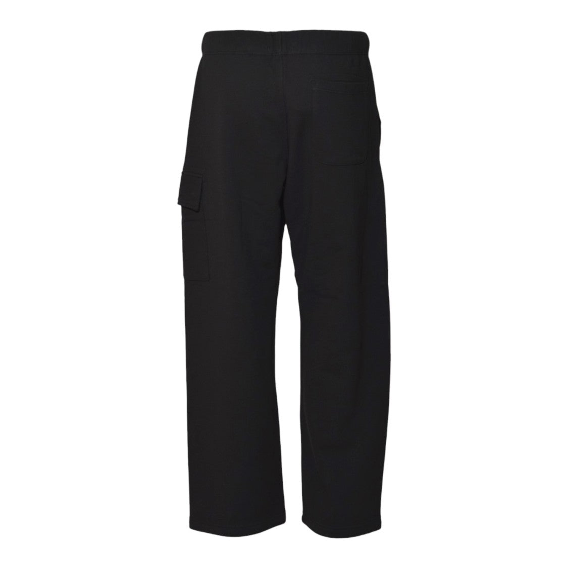 C.P. Company Straight Leg Black Trousers With Cargo Pocket And Drawstring Waist