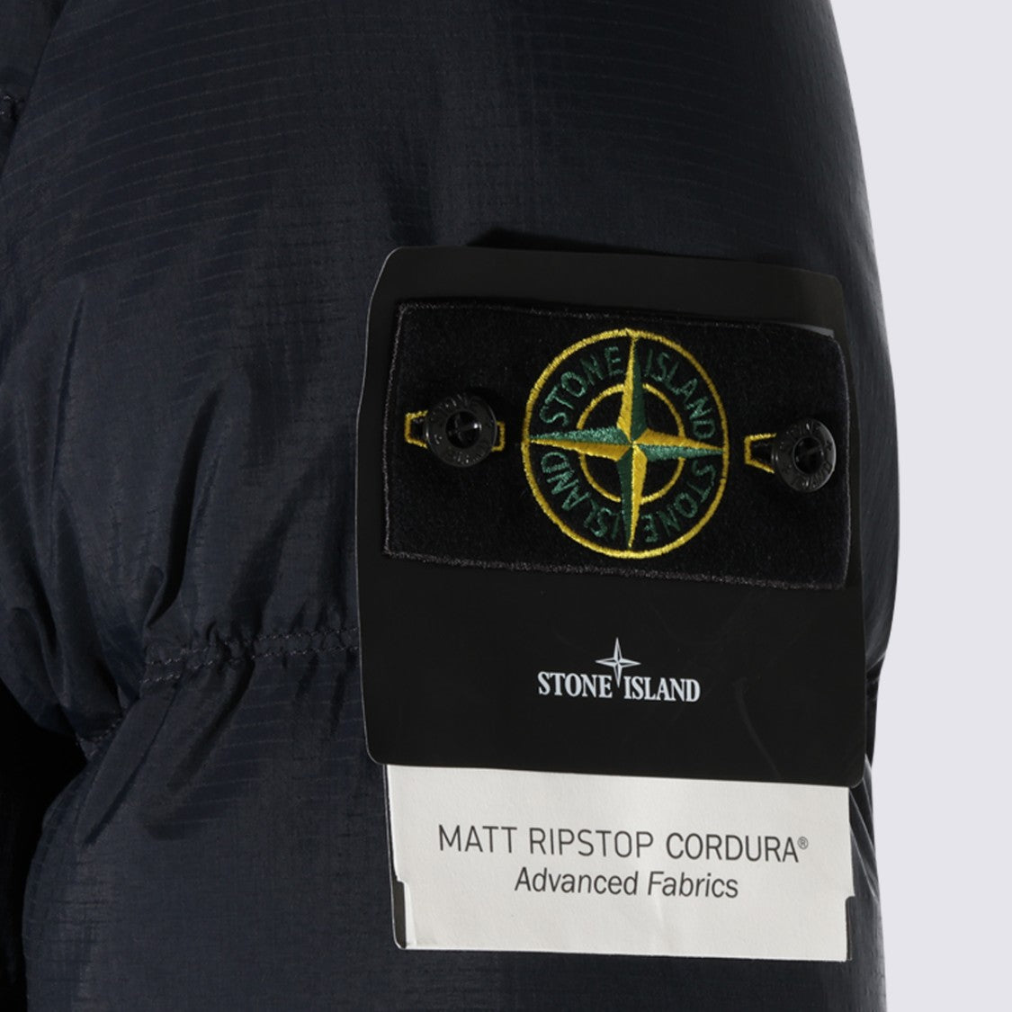 Stone Island Padded Jacket With Detachable Hood And Branded Patch