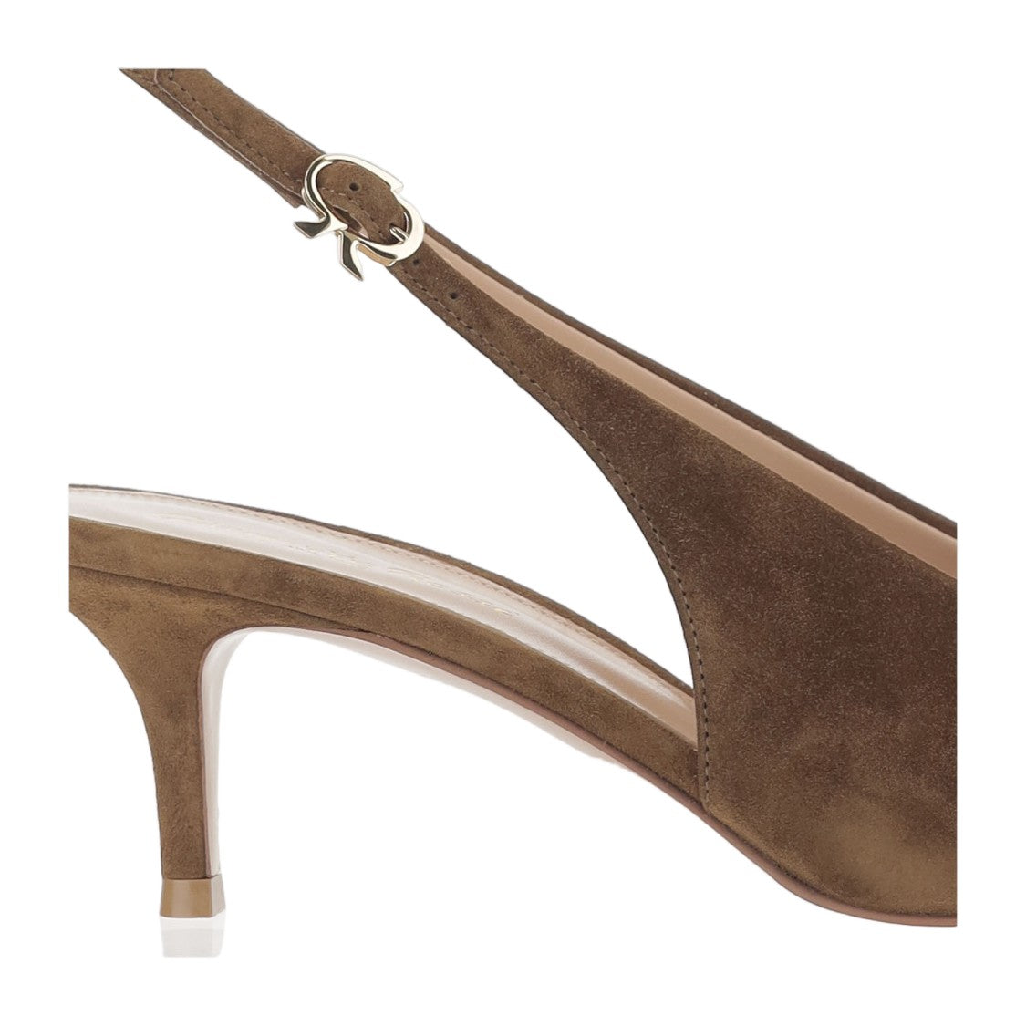 Gianvito Rossi Robbie Suede Leather Slingback