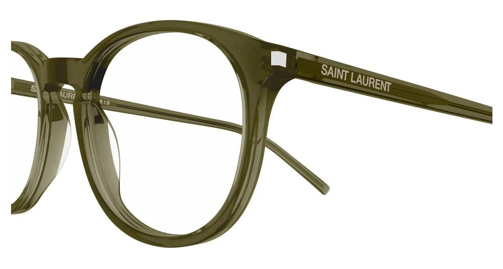Saint Laurent Eyeglasses Sl 106 012 Green Green Transparent 50/19/145