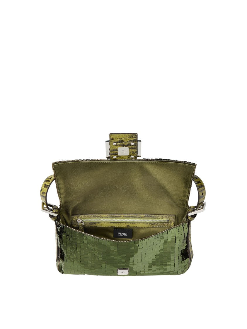 Fendi Baguette Sequined Shoulder Bag