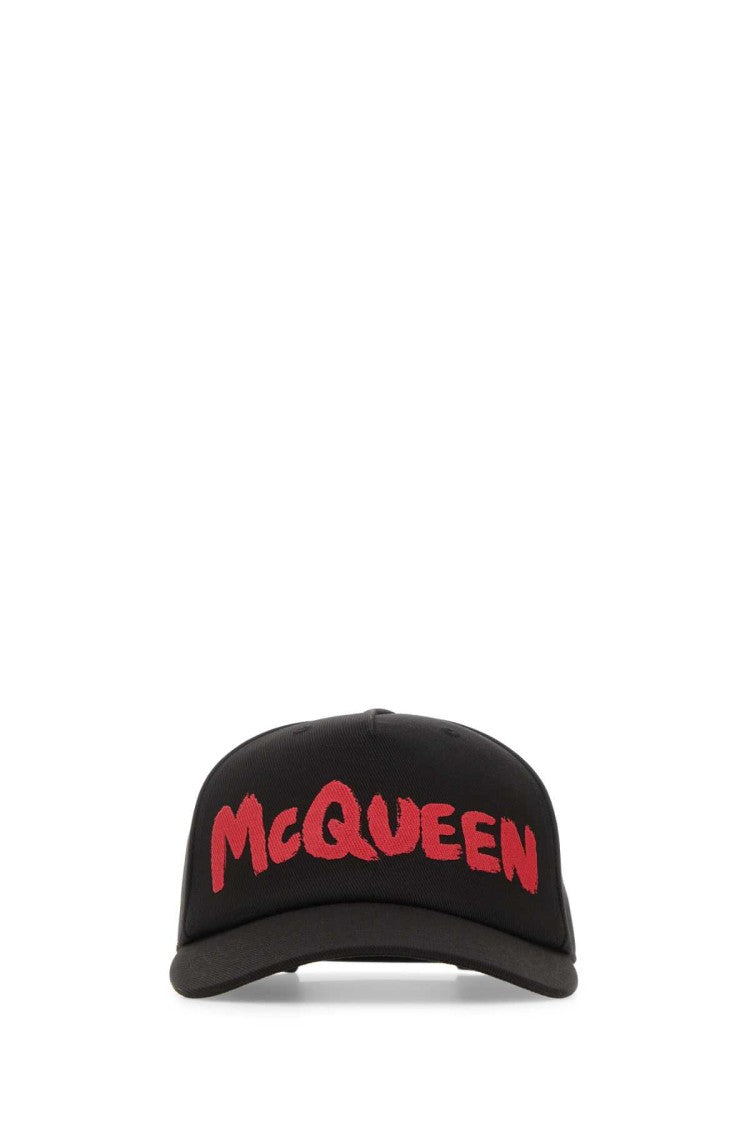 Alexander Mcqueen Black Cotton Baseball Cap