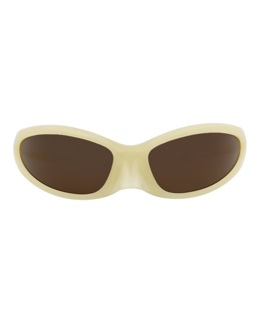 Balenciaga Shield-Frame Bio Injection Sunglasses With Saddle Nose Bridge