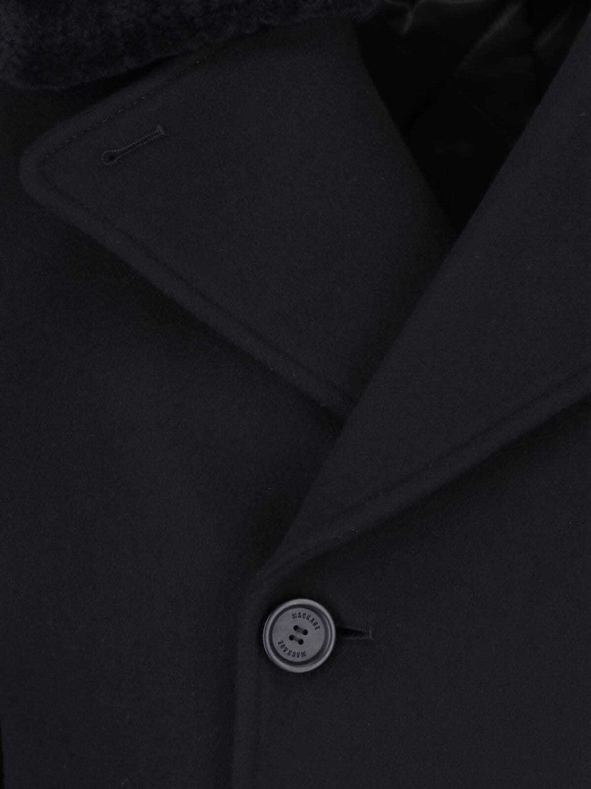 Mackage Black Cole Double-Breasted Wool Peacoat