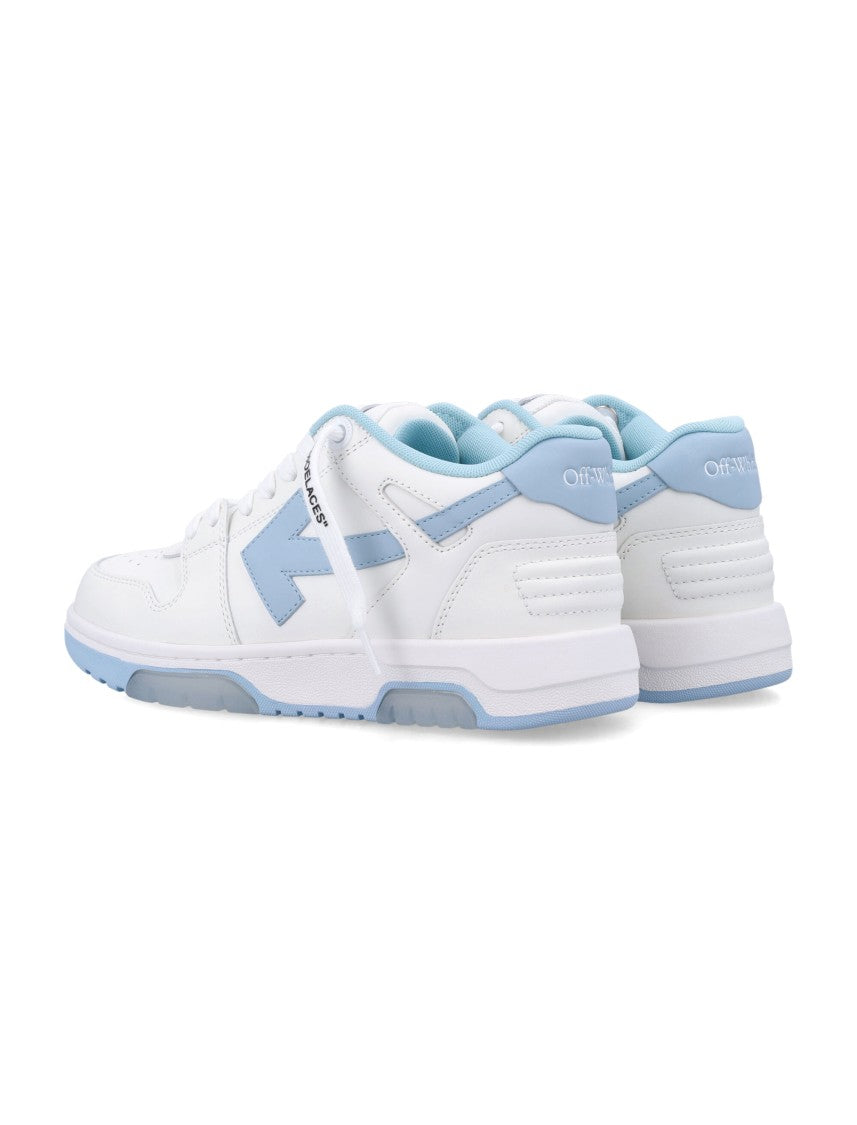 Off-White Low-Top Sneakers With Perforated Toe