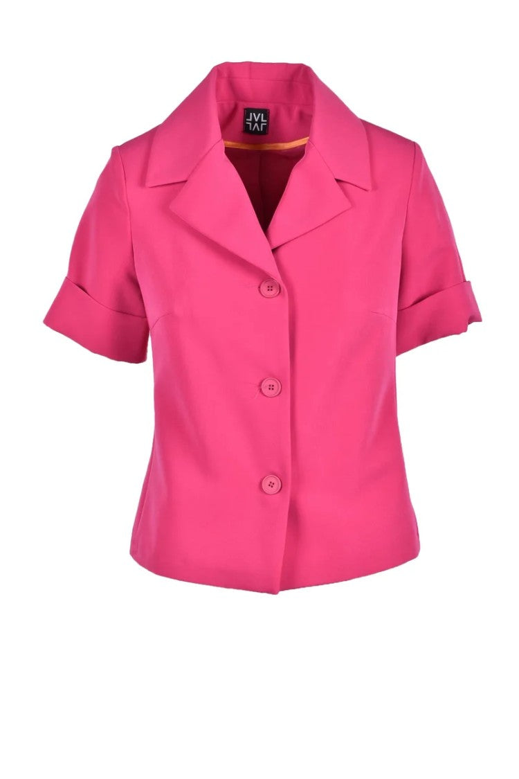 Lvl Level Vibes Level Fuchsia Cropped Polyester-Blend Jacket