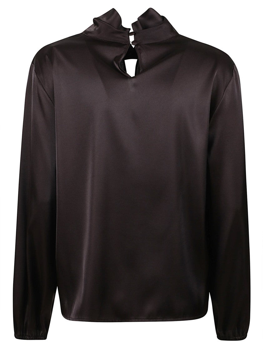 D. Exterior Satin Blouse